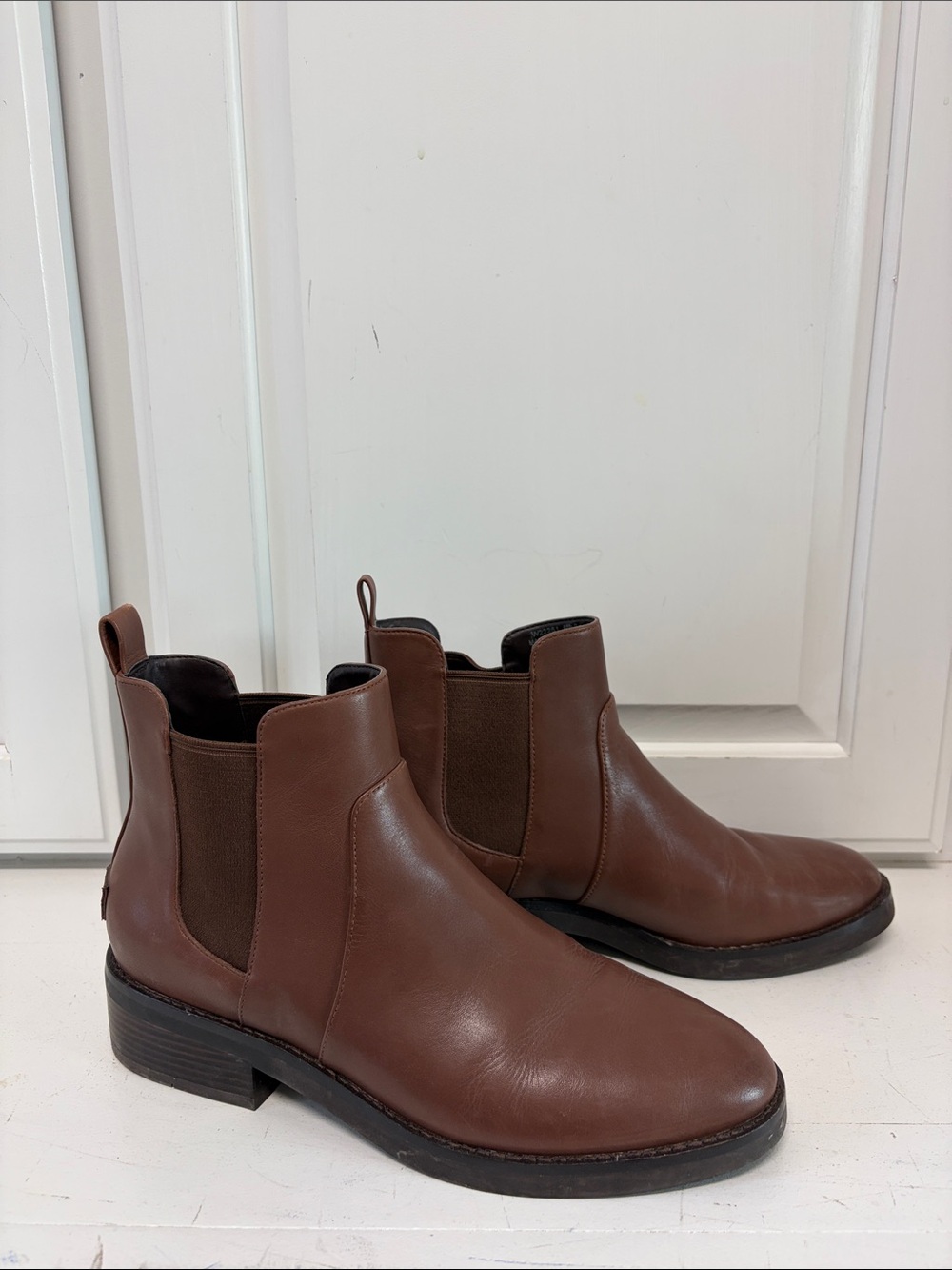 Women Cole Haan Brown Chelsea Boots - Classic Leather Ankle Boots